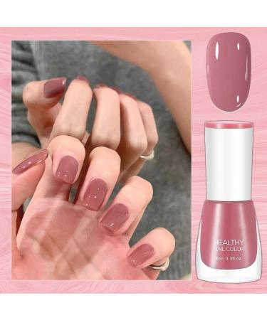 Nude Pink Nail Varnish Long Lasting Quick Dry Nail Polish Breathable Nail Polish No Need Cure Chip-resistant Nail Varnish DIY at Home Manicure Gift for Women & Girls - Buy Online on GoSupps.com