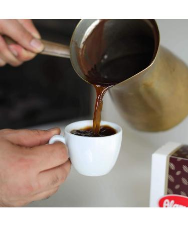 Al Ameed Gourmet Turkish Ground Coffee Dark Roast With Cardamom 100% Authentic Arabica Fresh & Finely Ground 8oz - Buy Online on GoSupps.com