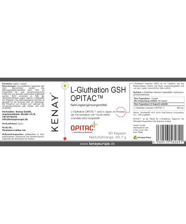 L-Gluthation GSH OPITAC 60 Capsules Dietary Supplement - Buy Online on GoSupps.com