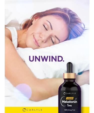 Carlyle Melatonin Liquid 1mg | 4 fl oz Drops | Berry Flavor | Non-GMO Vegetarian Supplement - Buy Online on GoSupps.com