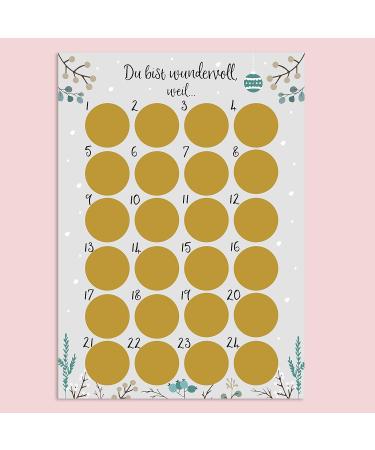 Nastami Scratch-Off Advent Calendar A3 - You Are Wonderful Christmas Countdown Calendar for Festive Fun - Buy Online on GoSupps.com