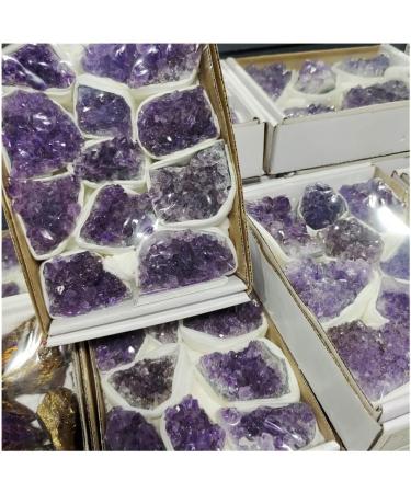Natural Stones Natural Crystal 1 Box Natural Raw Amethyst Quartz Purple Crystal Cluster Stones Specimen Home Decoration Crafts Decoration Ornament Power Stone Crystal Natural Ston ningxiao - Buy Online on GoSupps.com