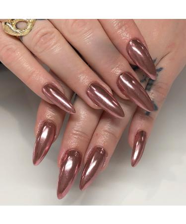GZMAYUEN Rose Mirror Chrome Nail Powder Metallic Powder for Nails 6 Colors Solid Pink Nail Art Chrome Powder 07 - Buy Online on GoSupps.com