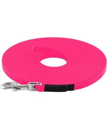 LENNIE BioThane Tracking Leash for Dogs 15-25kg - 1m Neon Pink Durable & Lightweight - Buy Online on GoSupps.com