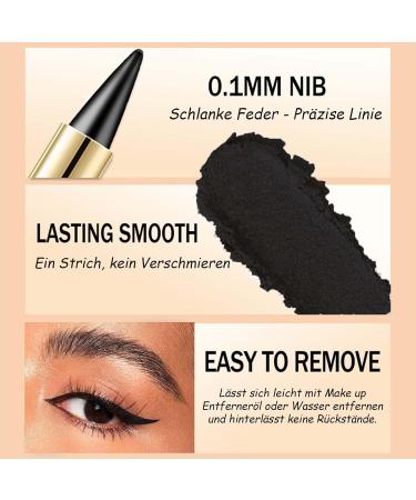 EONFAVE Eyeliner waterproof matte eyeliner stick gel black quickdrying and smudgeresistant pigmented kajal stick for the ideal eyeliner daily longlasting eye makeup black 3 g 1er Pack - Buy Online on GoSupps.com