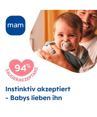 MAM Day & Night Skin Soft Silicone Pacifier Set (16+ Months) - 4 Pack with 2 Sterilized Transport Boxes - International Shipping Available - Buy Online on GoSupps.com