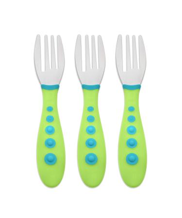 NUK Kiddy Cutlery Green 18+ Months 3 Toddler Forks