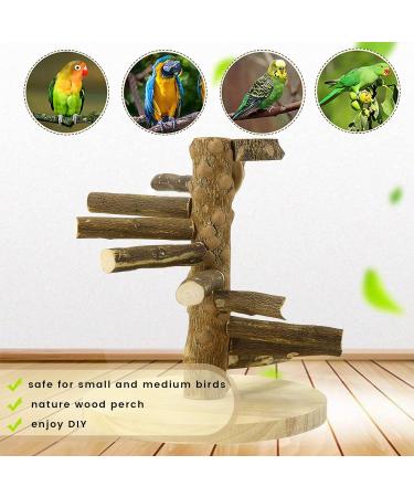 WishesMar Budgie Playground for Cockatiels & Parrots - 24.5x22x22 cm Wooden Bird Playset - International Shipping - Buy Online on GoSupps.com