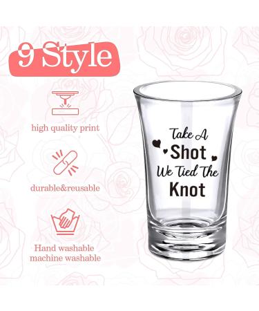 Zubebe 72 Pieces 'We Tied the Knot' Acrylic Shot Glasses for Wedding Guests - Bridal Party Favors (9 Styles) - Buy Online on GoSupps.com