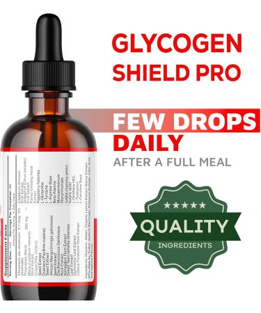 (2 Pack) Glycogen Shield Pro - Glycogen Shield Pro Drops GlycogenShield Pro Drops GlycogenShield Pro Support Glycogen Shield Pro Support Glycogen Shield Pro Supplement 2 Bottles for 60 Days - Buy Online on GoSupps.com