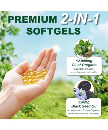 150 Softgels Oil of Oregano with Black Seed Oil 2 in 1 Oregano Supplement for Immune Health Retains High Concentrated Carvacrol & Thymoquinone Non-GMO 1 Pack 150 Count (Pack of 1) - Buy Online on GoSupps.com