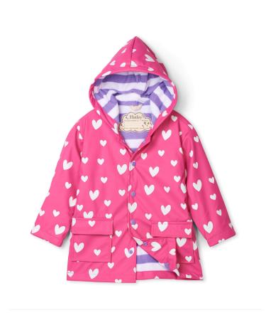 Hatley Girls' Printed Raincoat 10 Years Colour Changing Sweethearts