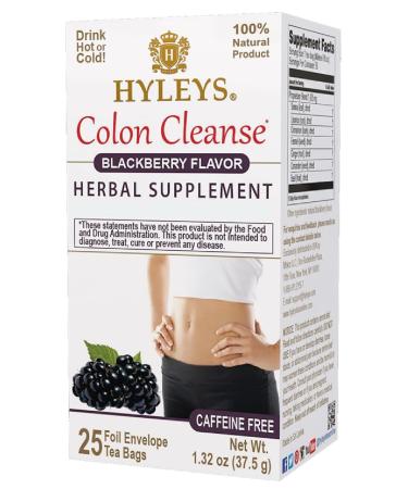Hyleys Colon Cleanse Tea - BlackBerry  - 25 Tea Bags - 1.32 Oz - Pack of 12