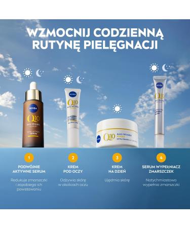 NIVEA Polish Levea Q10 antirimping day cream with hyaluronic acid and creatine SPF 15 50 ml Antiaging moisture 15 50 ml - Buy Online on GoSupps.com