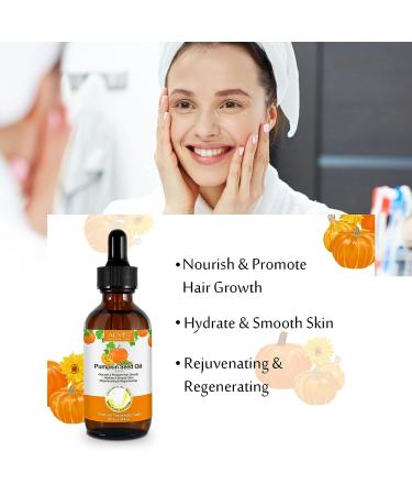 Pumpkin Seed Oil Duo: Hair Growth, Skin Care, Nail Nourishment, Scalp Relief, Blood Circulation, Moisturizer, Lash Serum - 2 Bottles - Buy Online on GoSupps.com