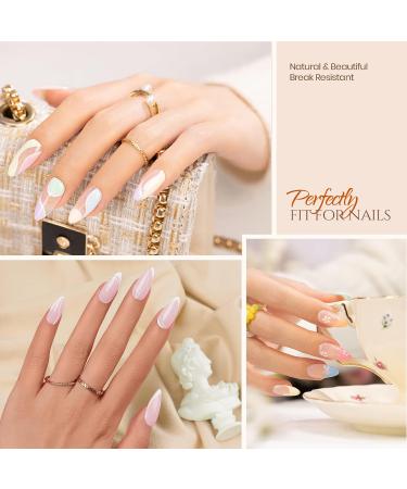 Beetles Easy Gel Tips Nail Extension Kit 5 In 1 Nail Glue Gel Base Coat with Pre-shaped Medium Almond Nails and UV LED Nail Lamp Acrylic Nail Clipper for Gel Art Polish DIY Manicure - Buy Online on GoSupps.com