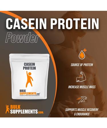 BulkSupplements.com Casein Protein Powder 2.2 lbs - Unflavored Low Carb Protein Supplement - Buy Online on GoSupps.com