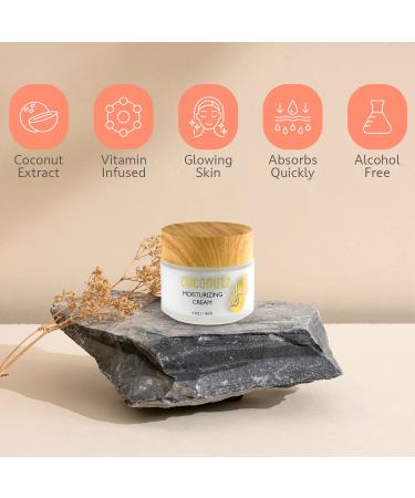 Buy Coconutz Skincare Coconut Face Cream - Anti-Aging & Moisturizing for Face Neck & Chest 4 oz | Smooth Skin & Reduce Fine Lines - Buy Online on GoSupps.com