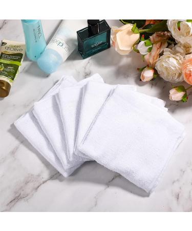 60 Pcs 12x12 Inch White Cotton Washcloths Set - Absorbent & Multipurpose Face Towels for Bathroom & Kitchen - Machine Washable Gym Towels & Cleaning Rags - Buy Online on GoSupps.com