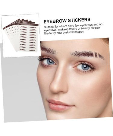 Didiseaon 6pcs Eyebrow Stickers Brow Stickers Eyes Artificial Eyebrow Tattoos Eyebrow Trimming Cosmetic 3d medium Brown - Buy Online on GoSupps.com