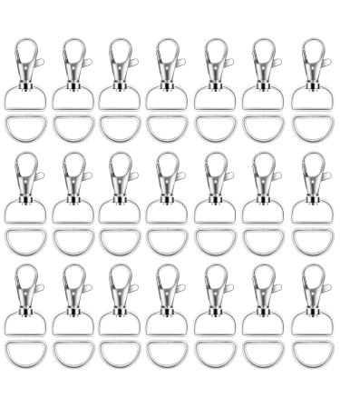 IPXEAD 100PCS Key Chain Clip Hooks, Swivel Clasps Lanyard Snap Hook, Keychain  Hooks for Lanyard Key Rings Crafting silver Silver 1.4incnhes/100Pack