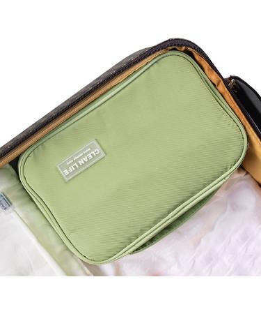 Hanging Toiletry Bag for Travel with Bonus Travel Bottles - Green | Portable Toiletries for Men and Women - Buy Online on GoSupps.com