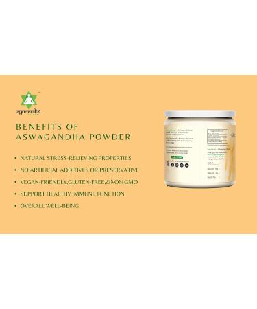 Ayurvedix Organic Ashwagandha Root Powder - 150g Withania Somnifera Powder from India - Buy Online on GoSupps.com