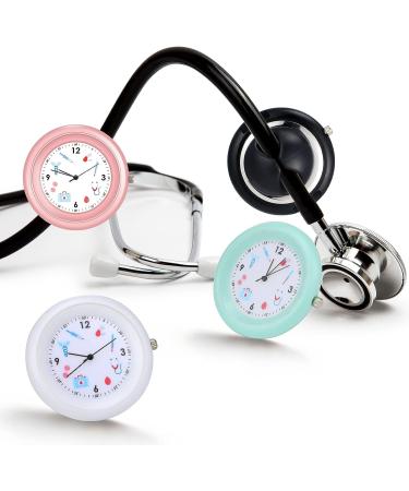 4 Pcs Stethoscope Watches for Doctor Clinic Staff & Nurses - Lightweight Clip-on Watch with Medical Symbols - Buy Online on GoSupps.com