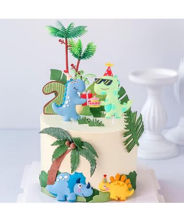 6Pcs Dinosaur Cake Toppers - 3D Dinosaur Cake Decorations Cake Decorations for Boys Dinosaur Birthday Decorations Dinosaur Decorations Dinosaur Party Decorations Dinosaur Party Birthday (6)