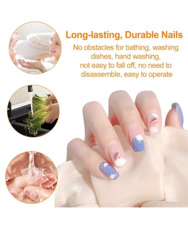 False Nail Jelly Glue Double Sided Nail Adhesive Tabs Waterproof Breathable Jelly Adhesive Tab Glue Sticker for Woman Girl(20 Sheets) - Buy Online on GoSupps.com