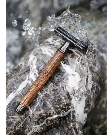 Pandoo Razor Plane with Bamboo Handle | Zero-Waste Safety Razor for Men & Women | Closed Comb Plastic-Free + eBook & 10 Thin Handle Blades - Buy Online on GoSupps.com
