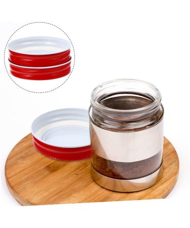 VINTORKY 12pcs Mason Jar Lids Mason Cup Lids Kitchen Storage Accessories Mason Jar Drinking Lids Regular Canning Lids Regular Mouth Lids Screw Jar Lid Caps Ingredients Metal Tinplate Child 7x7x1.5cm Red - Buy Online on GoSupps.com