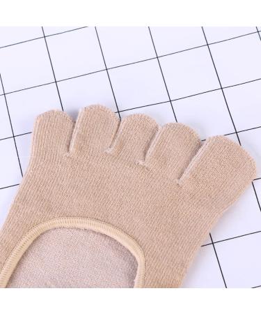 Moisturizing Gel Heel Socks 5 Toe Gel Moisturizing Socks Gel Spa Socks for Women or Men for Healing Dry Cracked Heels and Feet 1 Pair Apricot - Buy Online on GoSupps.com