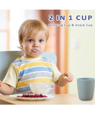 AULEGE Silicone Toddler Cup 2 Pack - BPA Free Drinking Training Cup for Babies 6 Months+ - 4 fl. oz Tiny Open Cup - Sage Ether - Buy Online on GoSupps.com
