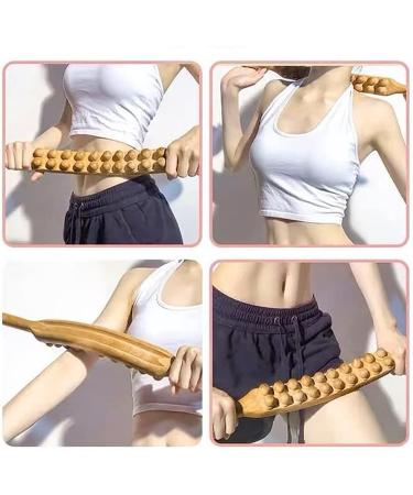 Neck Massage Balls & Bein Cellulite Massager - Wood Massage Device for Stress Relief & Muscle Tension Relief - Buy Online on GoSupps.com