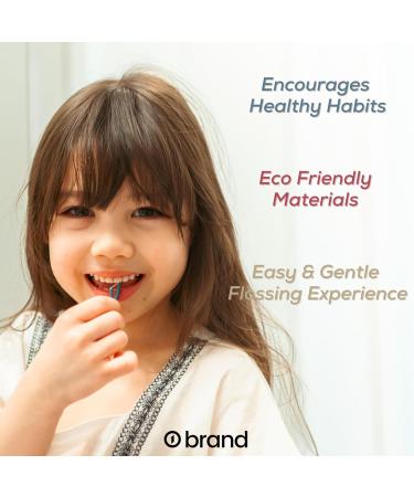 Kids Eco-Friendly Floss Picks 200 Picks Fun Animals and Colors Dental Floss Picks Plant Based (Dinosaur) - Buy Online on GoSupps.com