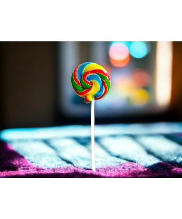 3 X Rainbow Wheel Lollies - Swirl Lollipops - Rainbow Lolly - Party Favour - Sweets - Rock Candy - Baby Showers - Buy Online on GoSupps.com
