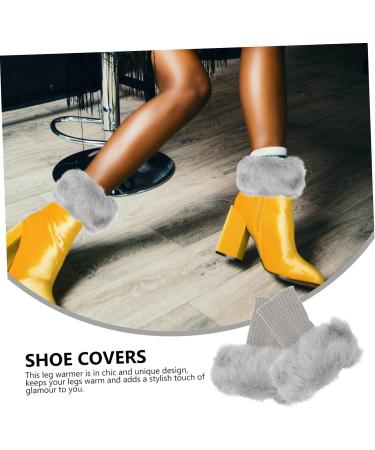 Kisangel Fur Short Boot Cuffs - Fluffy Leg Warmers & Arm Warmers | Stylish Knit Accessories for Beautiful Legs - International Shipping Available - Buy Online on GoSupps.com