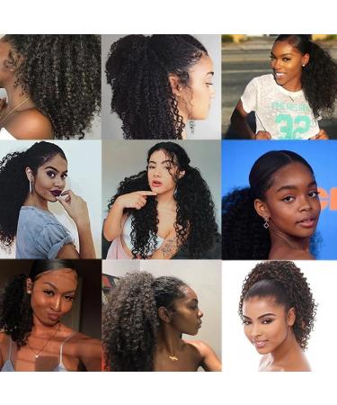 RPAEOY Curly Ponytail Extension Wrap Around Corn Wave Ponytail Hair Wigs Pieces DIY Natural Human Synthetic Clip on Hairpiece Extension For Women Girls Black - Buy Online on GoSupps.com