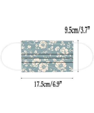 Lulupi 10-Pack Flower Motif Adult Mouth & Nose Protection | Elegant Breathable Masks with Necklace for Women - Buy Online on GoSupps.com