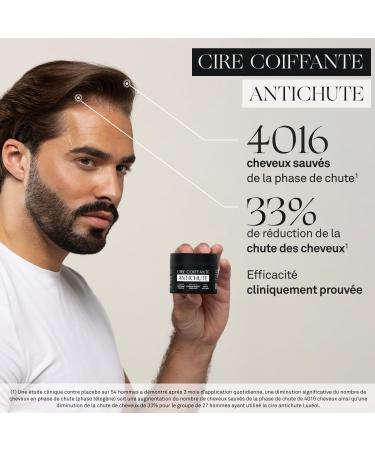 Lux ol - Cire Coiffante Antichute - R duit La Chute De Cheveux de 33%* - Fixation Moyenne Forte - 96% Ingr dients Origine Naturelle - Effet Mat & Naturel - Sans Silicones - Fabriqu En France - 50ml - Buy Online on GoSupps.com