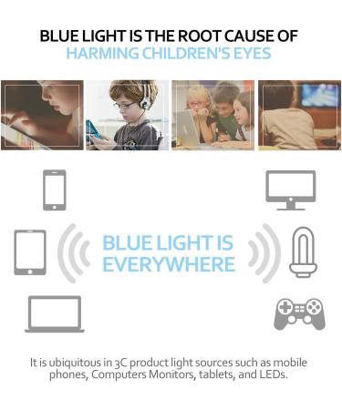 Kids blue light blocking eyewear UV400 protection anti blue ray computer game glasses for children age 3-10 Pink Frame + Green Temple - Buy Online on GoSupps.com