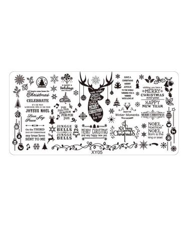 Premium Nail Art Stamp Plates for Women | DIY Nail Designs | Stainless Steel | Christmas Tree & More | Perfect Manicure Tool for Parties - Buy Online on GoSupps.com
