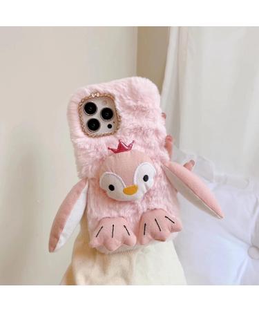 Miago 3D Fluffy Penguin Case for Xiaomi Redmi 9A | Cute Pink Silicone Protective Cover for Girls - Buy Online on GoSupps.com