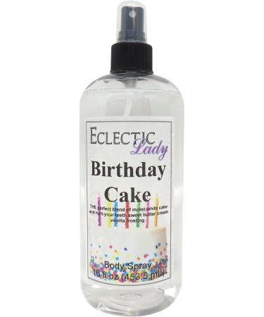 Birthday Cake Body Spray 16 ounces Body Mist for Women with Clean Light & Gentle Fragrance Long Lasting Perfume with Comforting Scent for Men & Women Cologne with Soft Subtle Aroma For Daily Use Regular Strength 16 Fl Oz (Pack of 1)