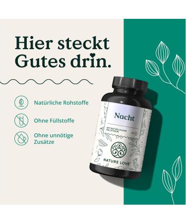 Nature Love Night - 90 Capsules with Natural Melatonin Ashwagandha & Valerian - Sleep Aid Made in Germany - Buy Online on GoSupps.com