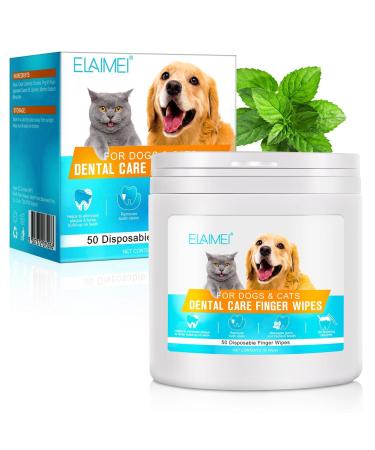 2 Pcs Pet Cleaning Finger Pads Dog Teeth Cleaning Pads | 50 Pads Dental Care Finger Pads for Dogs Dog Teeth Cleaning Product for Dental Care and Oral Hygiene Dog Breath Freshener Dobooo 2 Pcs 50pcs