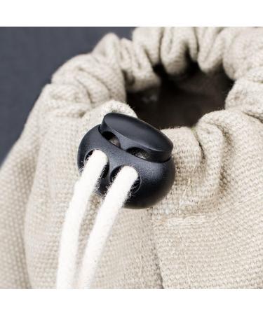 DYZD Plastic Cord Lock End Toggle Double Hole Spring Stopper Fastener Slider - Black 10 PCS - Buy Online on GoSupps.com
