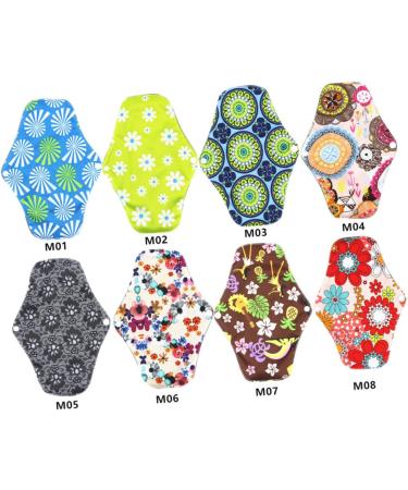 KALLORY 5pcs Reusable Cloth Menstrual Pads - Mama Cloth Liners for Women - Breathable and Portable Napkin Warp Pad - Random Color Pack - 1 Count - Buy Online on GoSupps.com