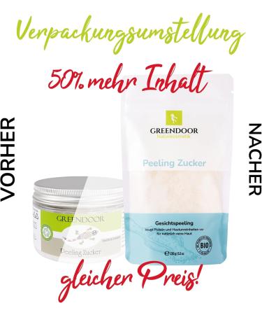 Shop Greenendoor Vegan Peeling Sugar Face Scrub - 150g Organic Natural Cosmetics for Radiant Skin | Fragrance-Free Facial Exfoliant for Women - Buy Online on GoSupps.com